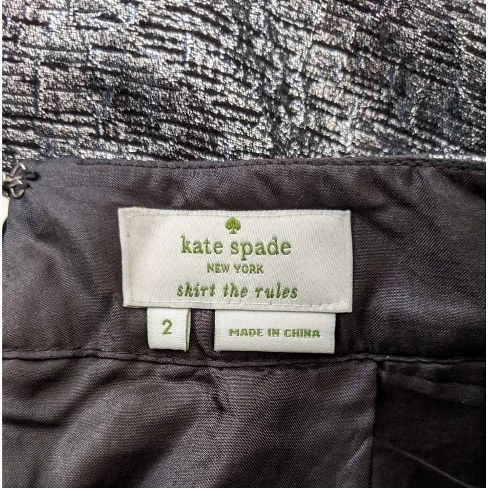 Kate Spade Aimee Metallic Textured Pleat Skirt
